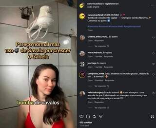 Influencer apaga publis de &ldquo;bomba&rdquo; capilar e segue com &ldquo;vitamina do cavalinho&rdquo;