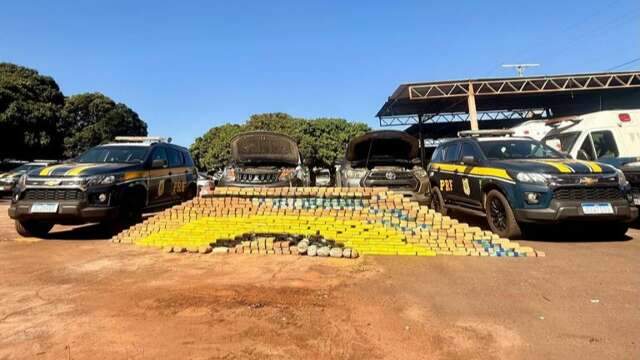 PRF apreende mais de meia tonelada de coca&iacute;na em caminhonetes ap&oacute;s persegui&ccedil;&atilde;o