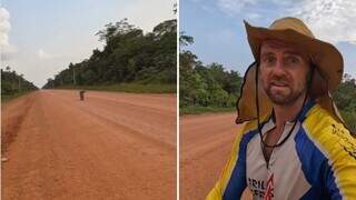 Ciclista aventureiro que encarou on&ccedil;a na Amaz&ocirc;nia chega a MS