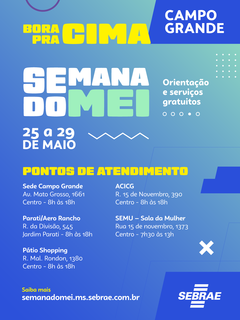 Semana do MEI 2026 oferece atendimento e capacitação gratuita Semana do MEI 2026 oferece atendimento e capacitação gratuita