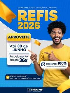Refis do CREA oferece 100% de desconto nos juros para quitar dívidas Refis do CREA oferece 100% de desconto nos juros para quitar dívidas
