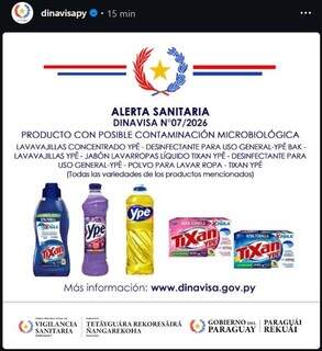 Paraguai pro&iacute;be venda de todos os produtos Yp&ecirc; e alerta para contamina&ccedil;&atilde;o