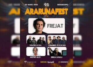Araruna Fest chega este mês com muito rock’n roll em MS