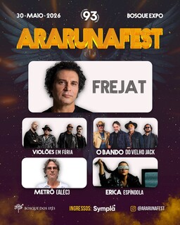 Araruna Fest chega este mês com muito rock’n roll em MS Araruna Fest chega este mês com muito rock’n roll em MS