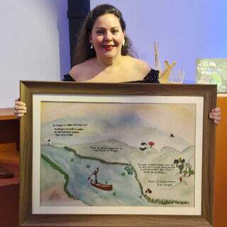 Jornalista leva bordado inspirado no Rio Paraguai para exposi&ccedil;&atilde;o no MASP