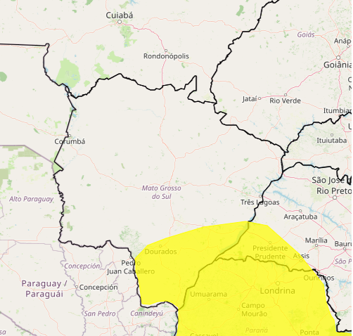 Inmet coloca 37 cidades sob aviso de tempestade com risco de granizo 