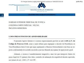 STJ recebeu documentos de escritório de MS com comando oculto de IA STJ recebeu documentos de escritório de MS com comando oculto de IA