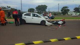 Idoso sem CNH sofre parada card&iacute;aca ap&oacute;s bater moto em cruzamento