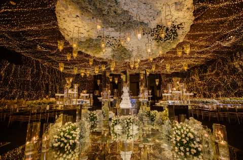 Mais de 200 mil luzes transformaram casamento em &ldquo;c&eacute;u estrelado&rdquo;