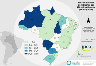 MS lidera suic&iacute;dio ind&iacute;gena e tem 3&ordm; maior n&uacute;mero de homic&iacute;dios