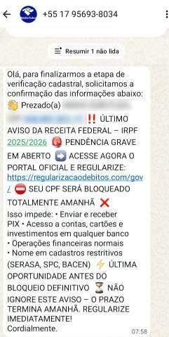 Mensagens falsas se espalham no &uacute;ltimo dia de declara&ccedil;&atilde;o do Imposto de Renda 