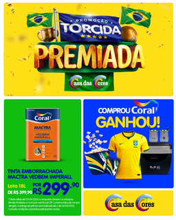 Em clima de Copa, Casa das Cores traz ofertas especiais e brindes oficiais Em clima de Copa, Casa das Cores traz ofertas especiais e brindes oficiais
