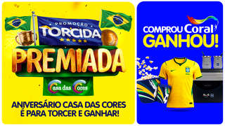 Em clima de Copa, Casa das Cores traz ofertas especiais e brindes oficiais Em clima de Copa, Casa das Cores traz ofertas especiais e brindes oficiais