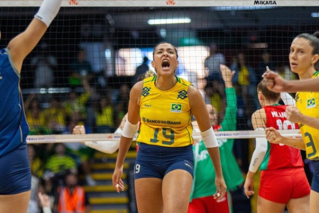 Brasil vence a Bulgária e segue invicto na VNL 2024