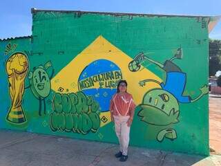 Com "parente" na Copa do Mundo, aldeia se veste de verde e amarelo Com "parente" na Copa do Mundo, aldeia se veste de verde e amarelo