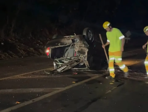 Motorista capota e destr&oacute;i carro comprado horas antes na BR-163