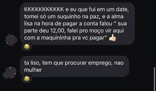Mulher tamb&eacute;m sofre com homem liso que marca encontro sem ter um real