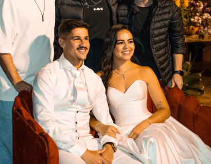 Jogador no M&eacute;xico, R&ocirc;mulo casou em MS com buffet de Minas ao Chile