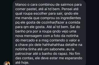 Mulher tamb&eacute;m sofre com homem liso que marca encontro sem ter um real
