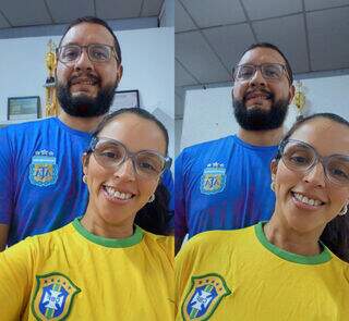 Ela é brasileira, ele argentino e o amor deles sobrevive a cada Copa