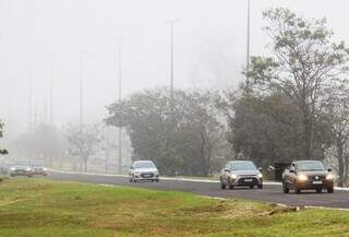 A poucos dias do inverno, forte nevoeiro transforma paisagem
