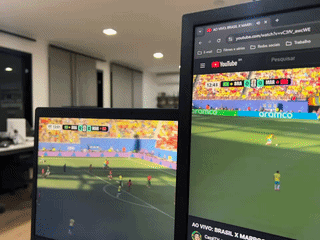 TV aberta mostra jogo do Brasil quase meio minuto antes da internet
