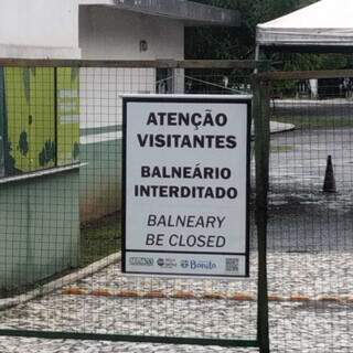 Balneário de Bonito amanhece interditado após cheia do Rio Formoso Balneário de Bonito amanhece interditado após cheia do Rio Formoso