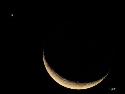 Fen&ocirc;meno no c&eacute;u aproxima Lua e V&ecirc;nus no horizonte campo-grandense