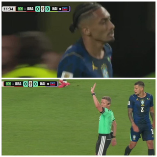 Raphinha marca, mas arbitragem anula gol do Brasil por impedimento Raphinha marca, mas arbitragem anula gol do Brasil por impedimento