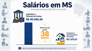Veja lista dos 40 maiores e menores sal&aacute;rios pagos em MS