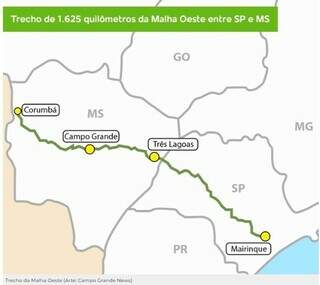 Concess&atilde;o da ferrovia em MS chega ao fim ap&oacute;s 30 anos e governo prepara leil&atilde;o