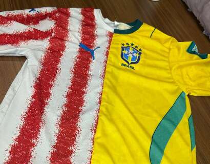 Camiseta brasiguaia vira item disputado e pre&ccedil;o j&aacute; passa de R$ 100