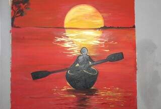 Entre uma faxina e outra, Gilsa aprendeu a pintar e virou uma artista Entre uma faxina e outra, Gilsa aprendeu a pintar e virou uma artista