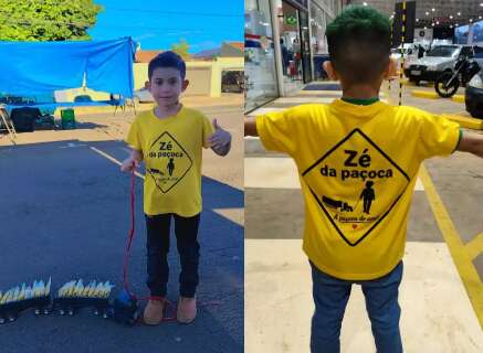 Aos 6 anos, Z&eacute; da Pa&ccedil;oca brinca de vendedor e faz sucesso na feira