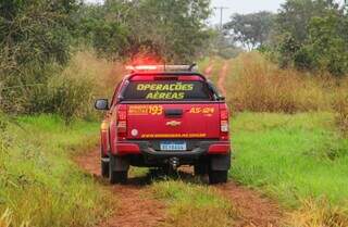 Bombeiros são acionados para queda de aeronave em Campo Grande Bombeiros são acionados para queda de aeronave em Campo Grande