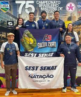 Equipe de MS conquista 4 medalhas no Brasileiro Master de Nata&ccedil;&atilde;o