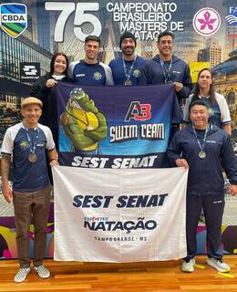 Equipe de MS conquista 4 medalhas no Brasileiro Master de Natação Equipe de MS conquista 4 medalhas no Brasileiro Master de Natação