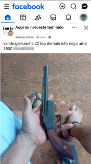 Com tornozeleira no p&eacute;, homem anuncia arma no Facebook e acaba preso