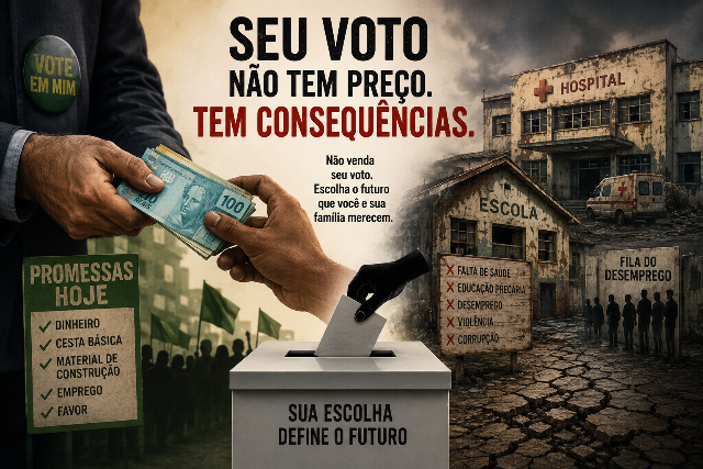 Quem compra seu voto n&atilde;o compra sua confian&ccedil;a, compra seu sil&ecirc;ncio