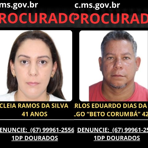 Pol&iacute;cia Civil pede ajuda para localizar casal membro de fac&ccedil;&atilde;o 