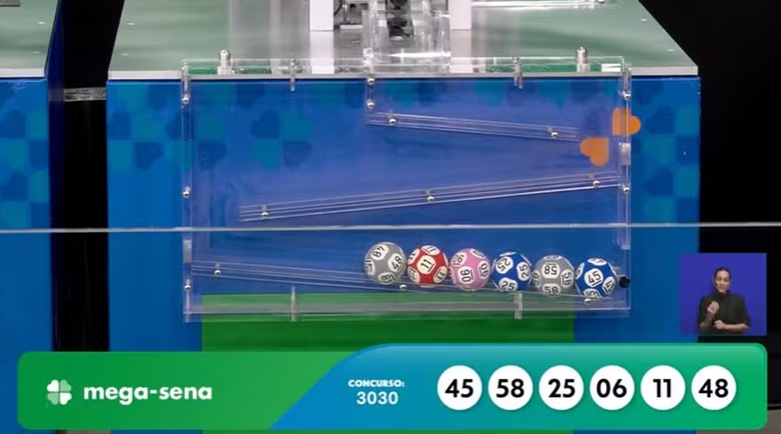 Veja os números sorteados no concurso 3.030 da Mega-Sena