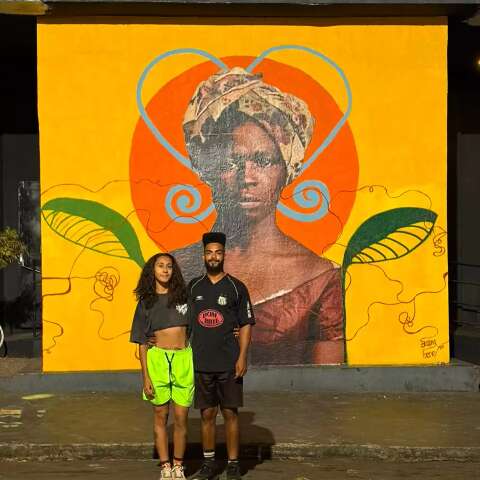 Mural de Dandara dos Palmares transforma parede da Esplanada