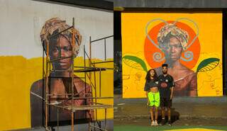 Mural de Dandara dos Palmares transforma parede da Esplanada Mural de Dandara dos Palmares transforma parede da Esplanada