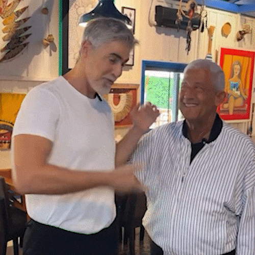 Gianecchini chega a Bonito, prova culinária local e já diz que quer voltar