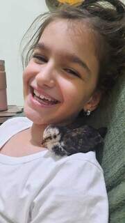 Galo Alcione dorme na cama e ajuda menina de 10 anos a enfrentar o luto