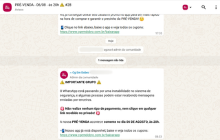 Golpistas usam links falsos para simular pr&eacute;-venda de aplicativo gastron&ocirc;mico