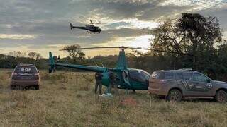 Após perseguição aérea, helicóptero com 350 kg de cocaína é interceptado em MS Após perseguição aérea, helicóptero com 350 kg de cocaína é interceptado em MS