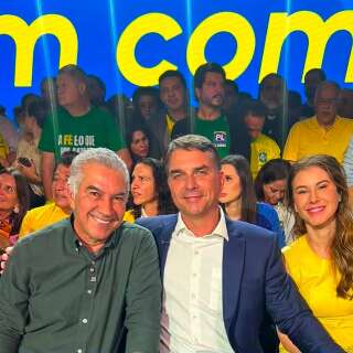 Em evento com Riedel e Reinaldo, PL lan&ccedil;a candidatura de Fl&aacute;vio Bolsonaro 