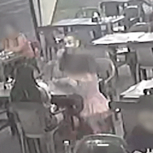C&acirc;mera flagra homem usando crian&ccedil;a para furtar celular em espetaria