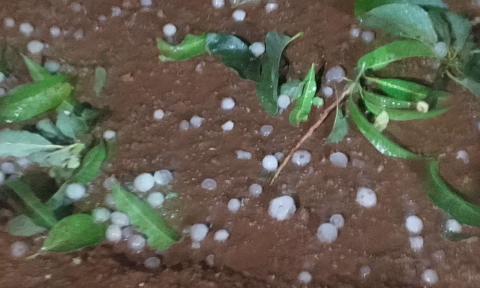 Chuva de granizo atinge assentamento de Terenos